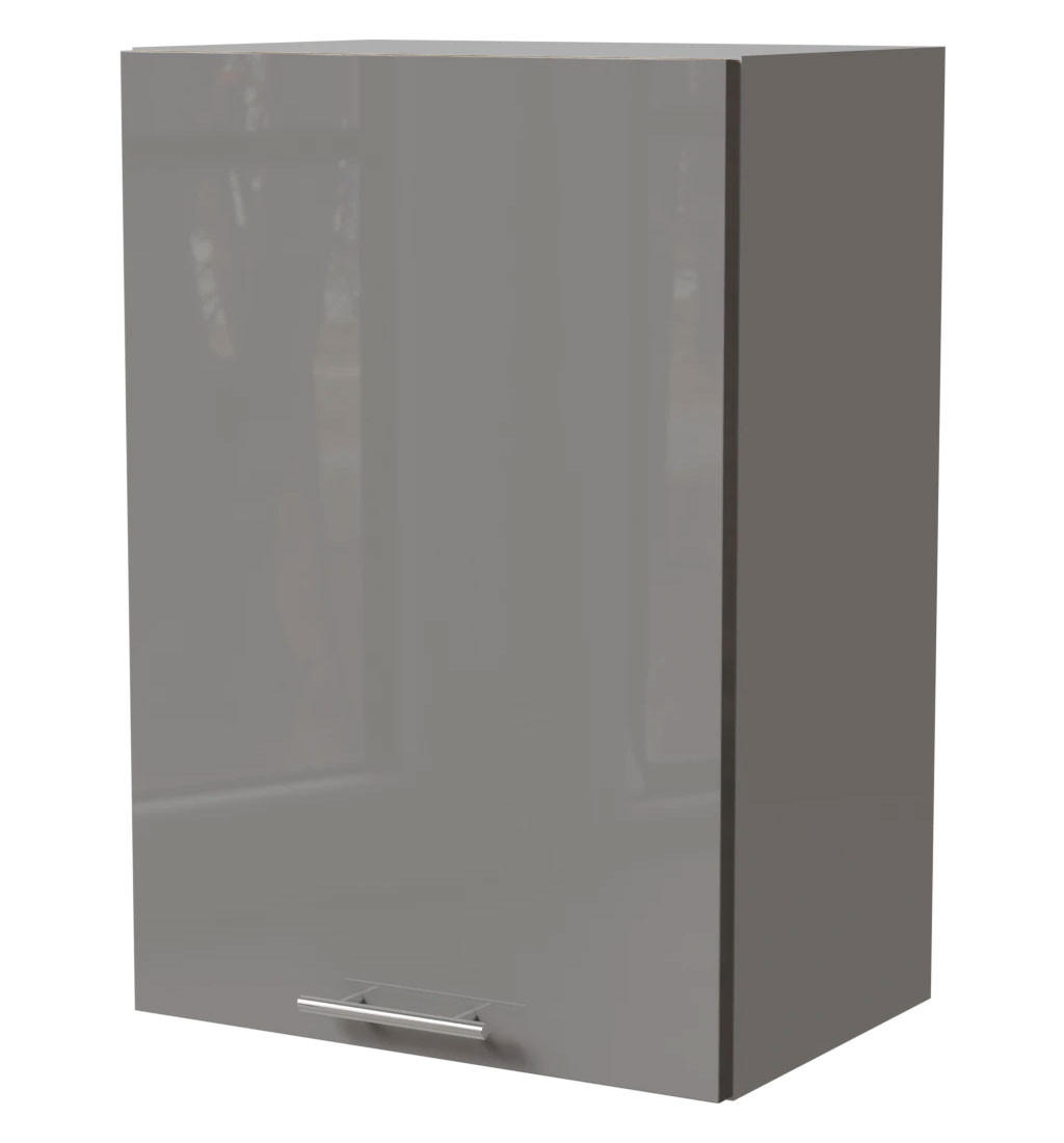 KÜCHENHÄNGESCHRANK Essen W2/50 Grau Hochglanz / Grau Matt 50 / 32,5 / 72cm - Grau, Holz/Holzwerkstoff (50/72/32.5cm) - Feldmann-Wohnen