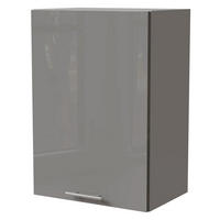 KÜCHENHÄNGESCHRANK Essen W2/50 Grau Hochglanz / Grau Matt 50 / 32,5 / 72cm - Grau, Holz/Holzwerkstoff (50/72/32.5cm) - Feldmann-Wohnen