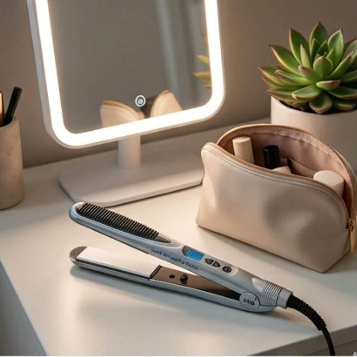 HAARGLÄTTER CR1961 Schwarz/Gold Keramik 2in1 - Grau, Keramik/Kunststoff (3.5/4/29cm) - Mia