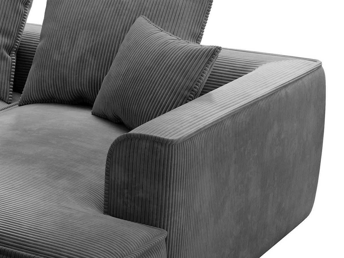 SOFA - 3 Personen - samt - anthrazitgrau Pineta - Anthrazit, Textil (230/67/180cm) - Vente-Unique