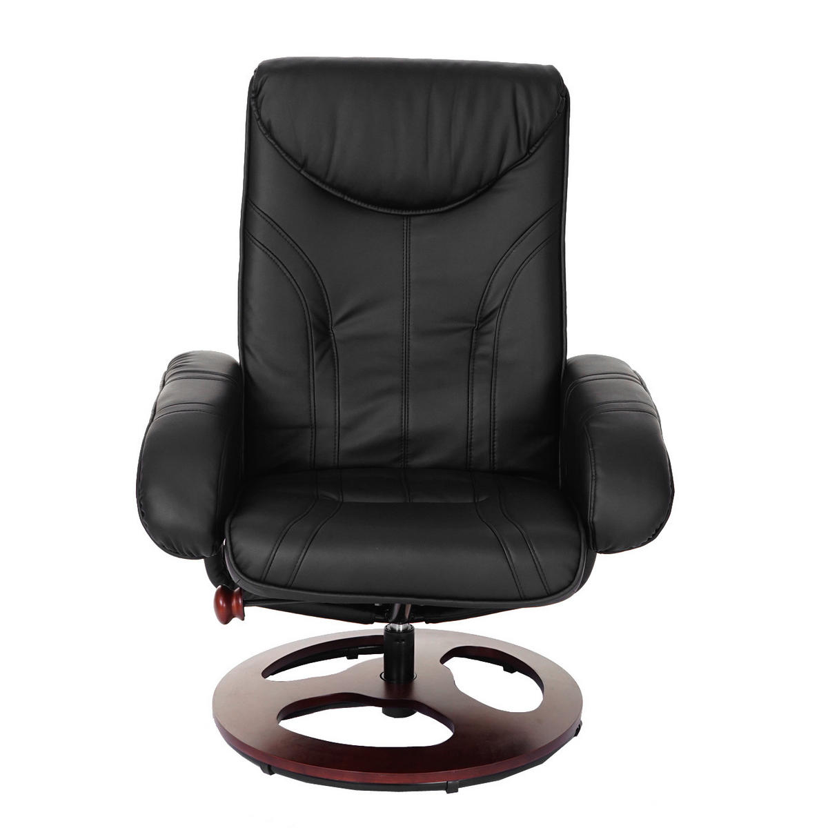 RELAXSESSEL MIT HOCKER Schwarz - Schwarz, Textil (77/105/68cm) - MCW