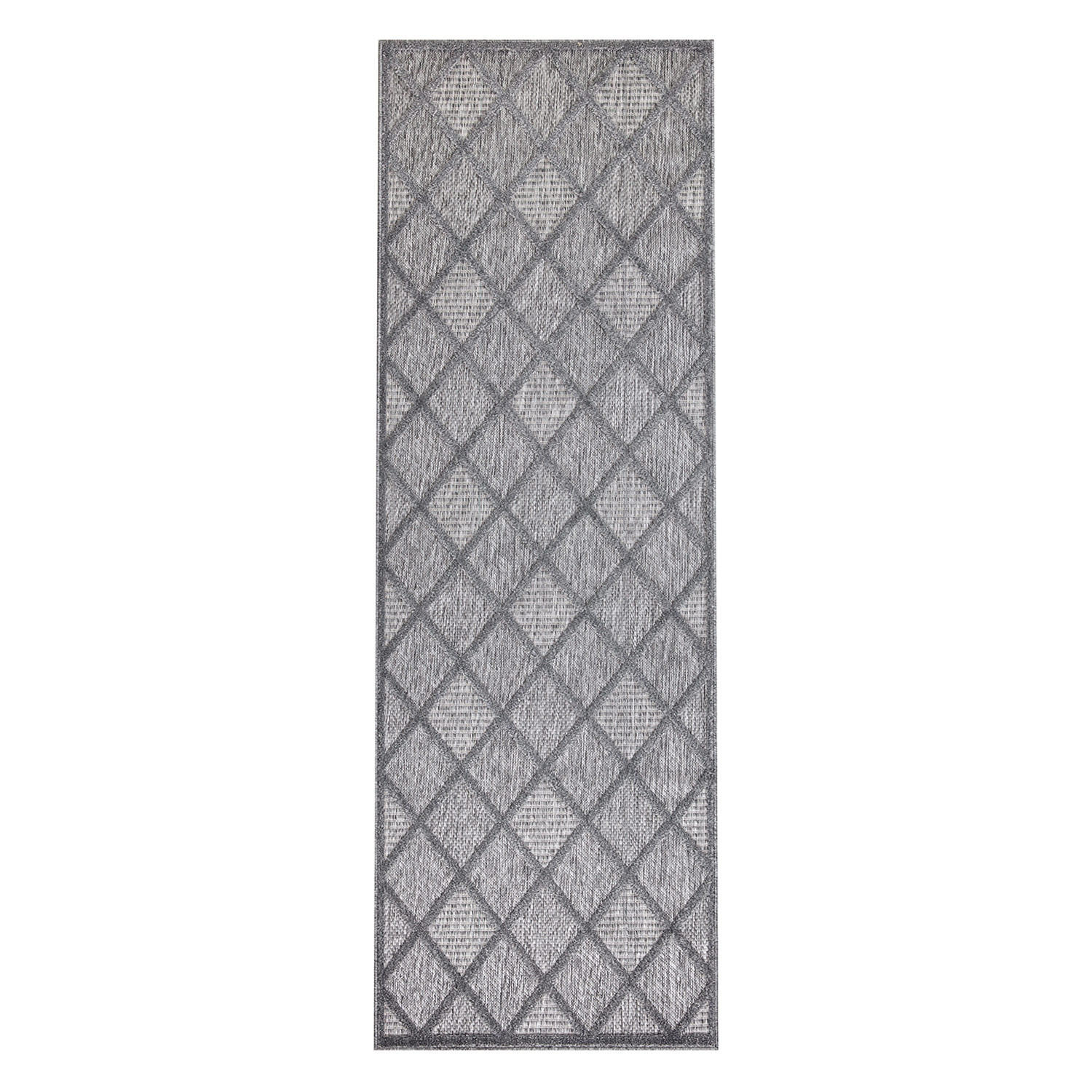 OUTDOOR-TEPPICH Santorini 457 Anthrazit 80x250 cm - Anthrazit, Textil (80/250cm) - carpet city