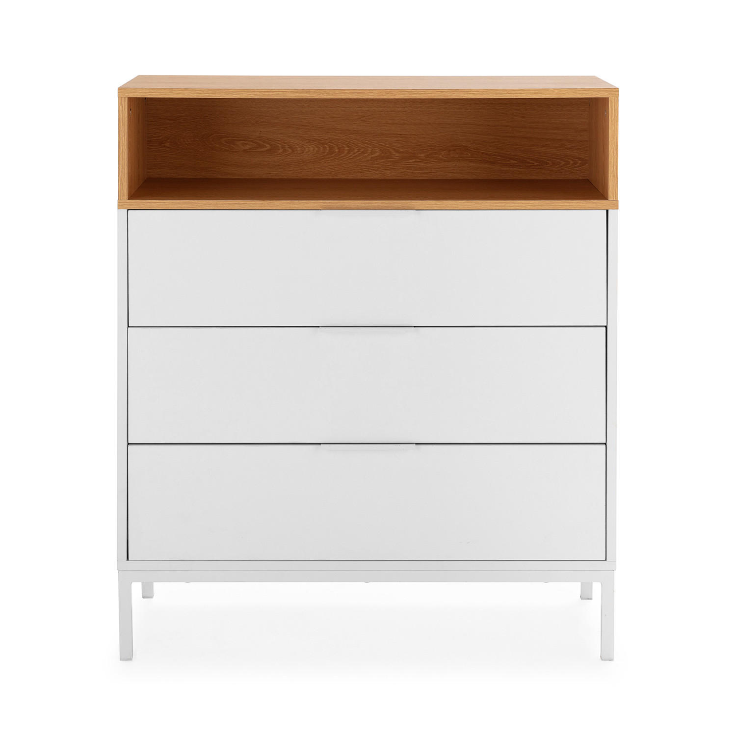 KOMMODE 80/95/40 Nieve Weiß - Weiß, Holzwerkstoff (80/95/40cm) - VS Venta-stock