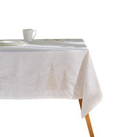 TISCHDECKE Navore 150 x 220cm, Weiß, Dekorative Tischdeko Weihnacheten, Weihnachtsdeko, Christmas - Weiß, Textil (220/150/1cm) - home&you
