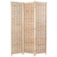 RAUMTEILER Playa 3-tlg. Schilfrohr Holz braun - Braun, Holz (120/170/3cm) - DESIGN DELIGHTS