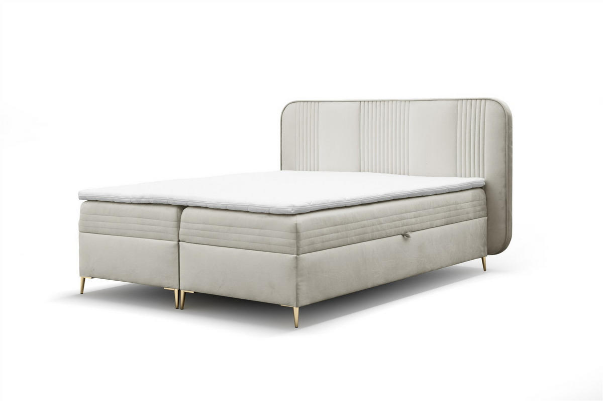 BOXBETT Alize - Creme, Holzwerkstoff/Textil (120/200cm) - Fun Möbel