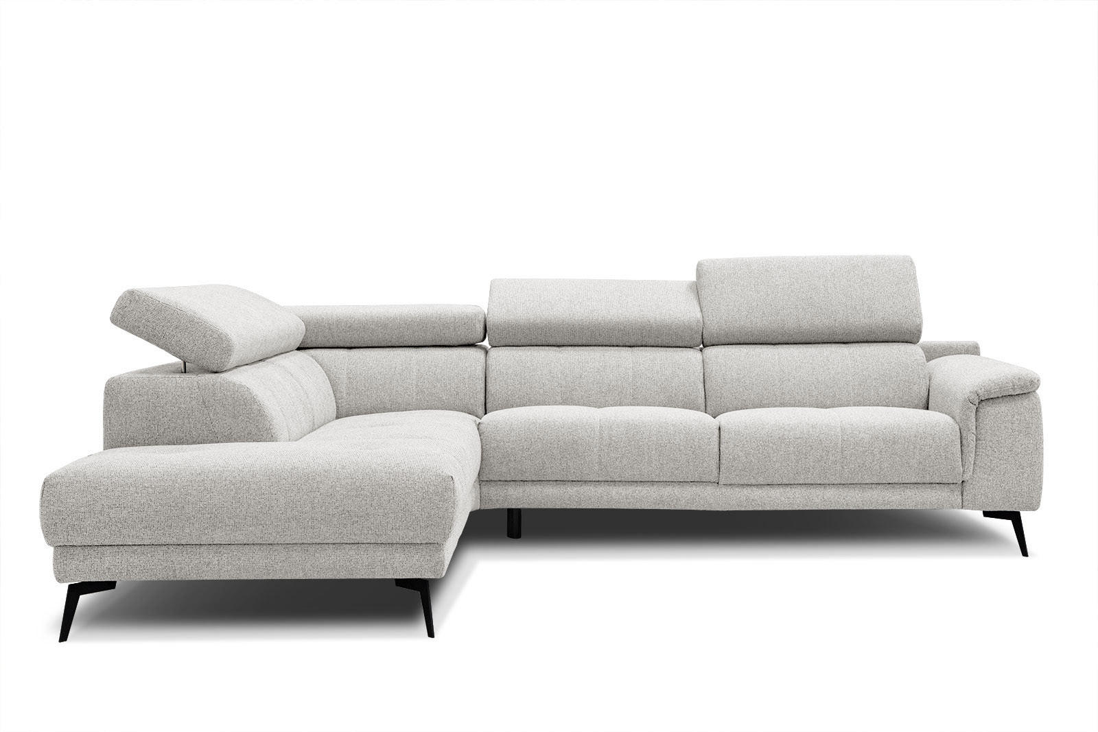 ECKSOFA FIERO 5-Sitzer, creme - Creme/Schwarz, Holzwerkstoff/Textil (158/269cm) - Courtois Laville
