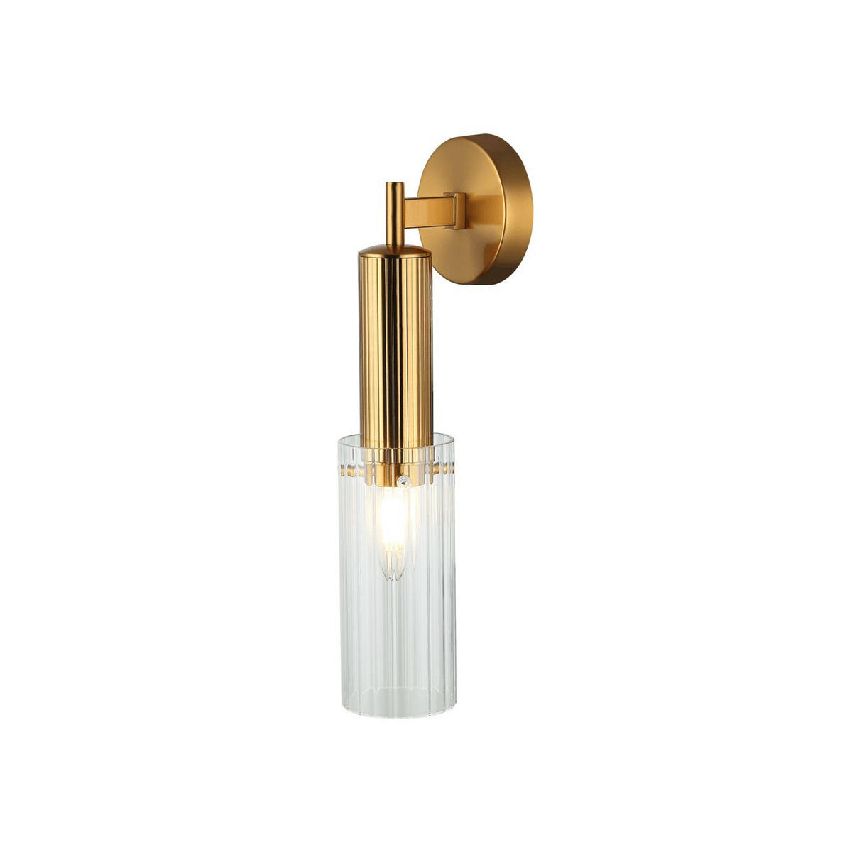 WANDLEUCHTE Poggio, Gold / Messing, 38cm - Goldfarben, Glas (8/38/38cm) - KOSILUM