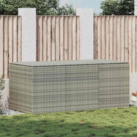 GARTENBOX Poly Rattan 180x90x70 cm Grau - Grau, Kunststoff (180/70/90cm) - furnicato