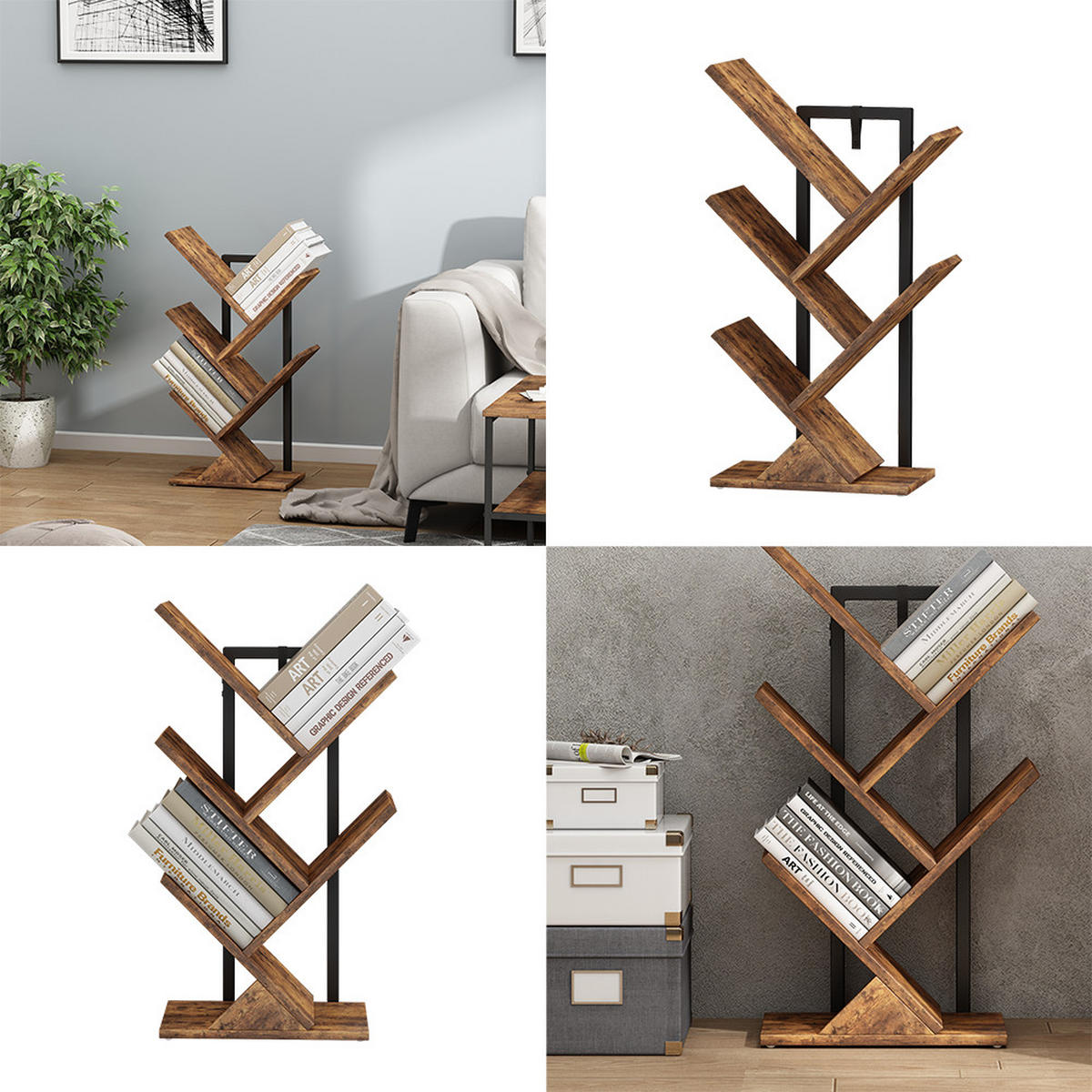 BÜCHERREGAL Fyrk Antikholz 40 x 71 cm - Eichefarben, Holzwerkstoff (40/71/20cm) - Vicco