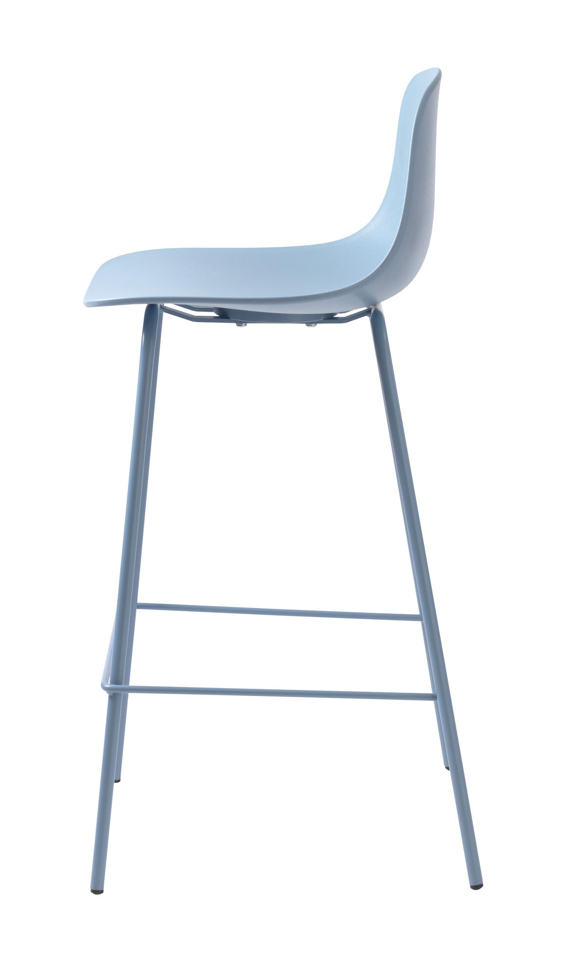 BARHOCKER Hellblau abwischbar, Typenauswahl  - Hellblau, Design, Kunststoff/Metall (41/93/48cm) - Boxxx
