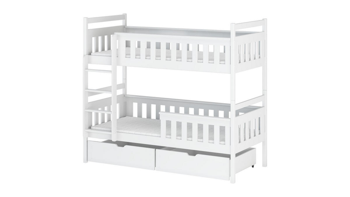 ETAGENBETT WEIß - Weiß, Holz (90/200cm) - FURNLUX