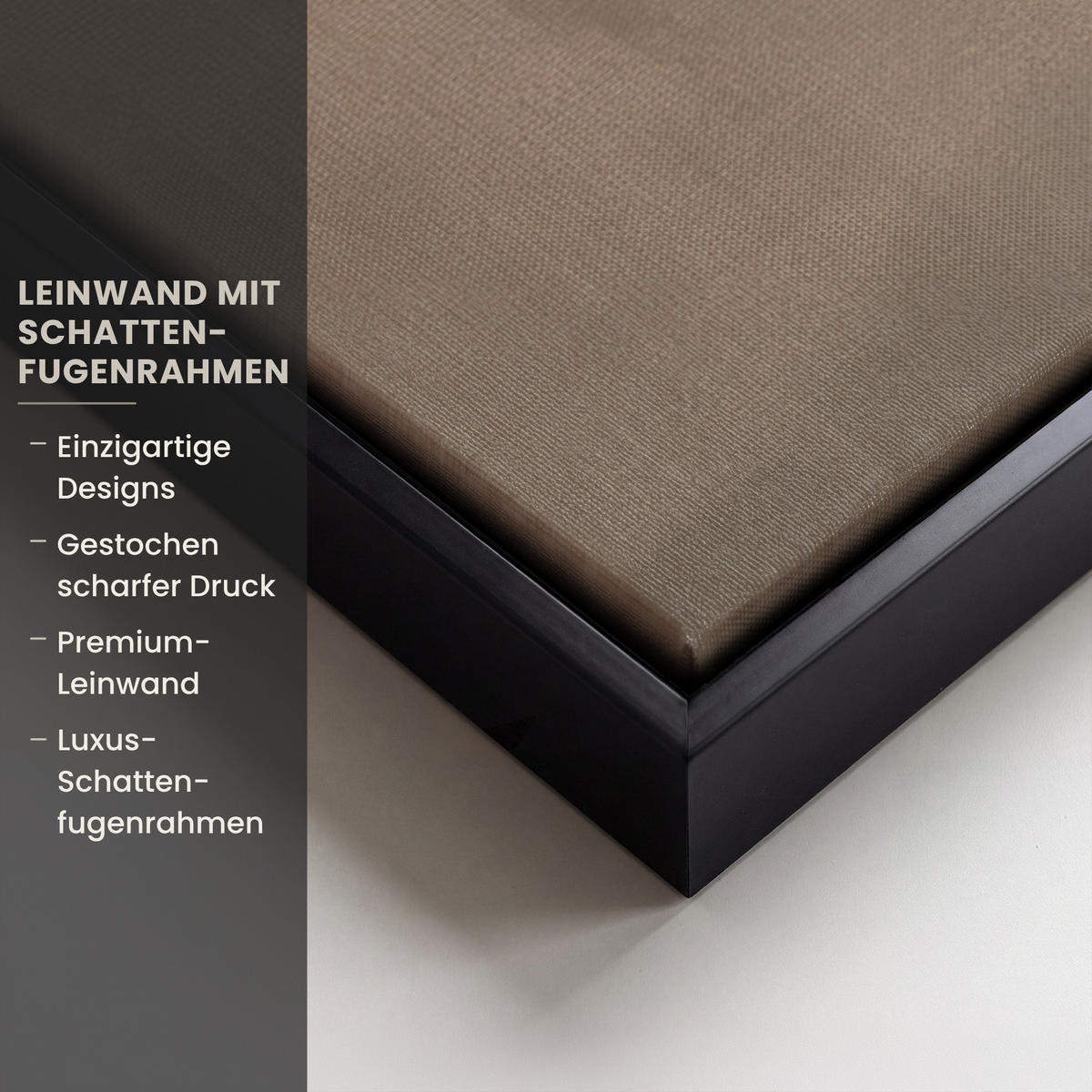 LEINWAND Bilder mit Rahmen - Farbe - Braun - Japandi - 60x40 - Kupferfarben, Textil (60/40cm) - MuchoWow