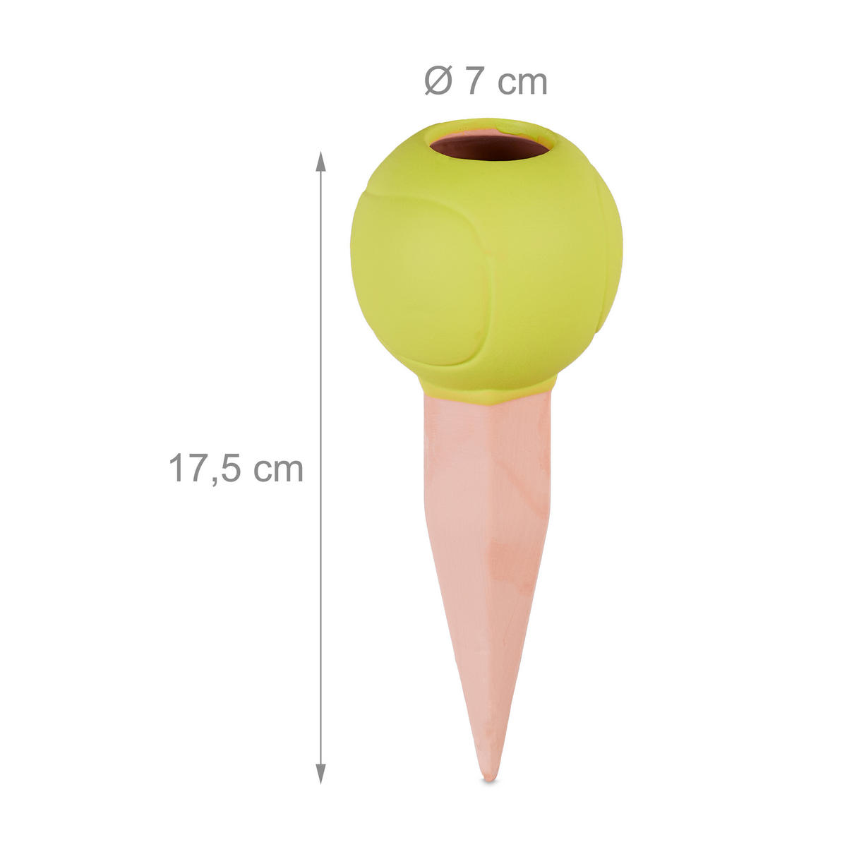 4xTENNISBALL-TONKEGEL - Multicolor, Keramik (7/17.5/7cm) - Relaxdays