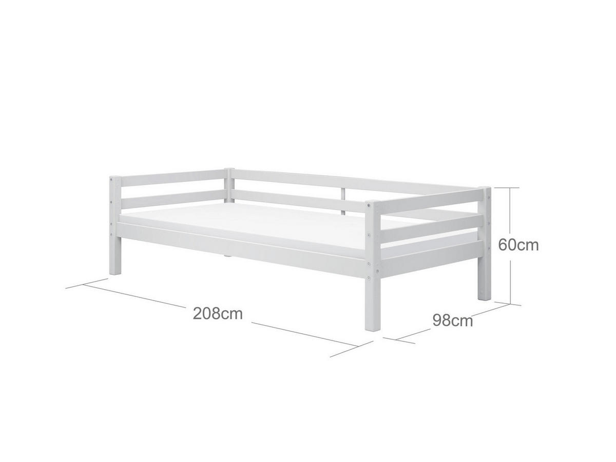 KINDERBETT ACTIM Weiß 208x98x60 cm - Weiß, Holz - FURNLUX