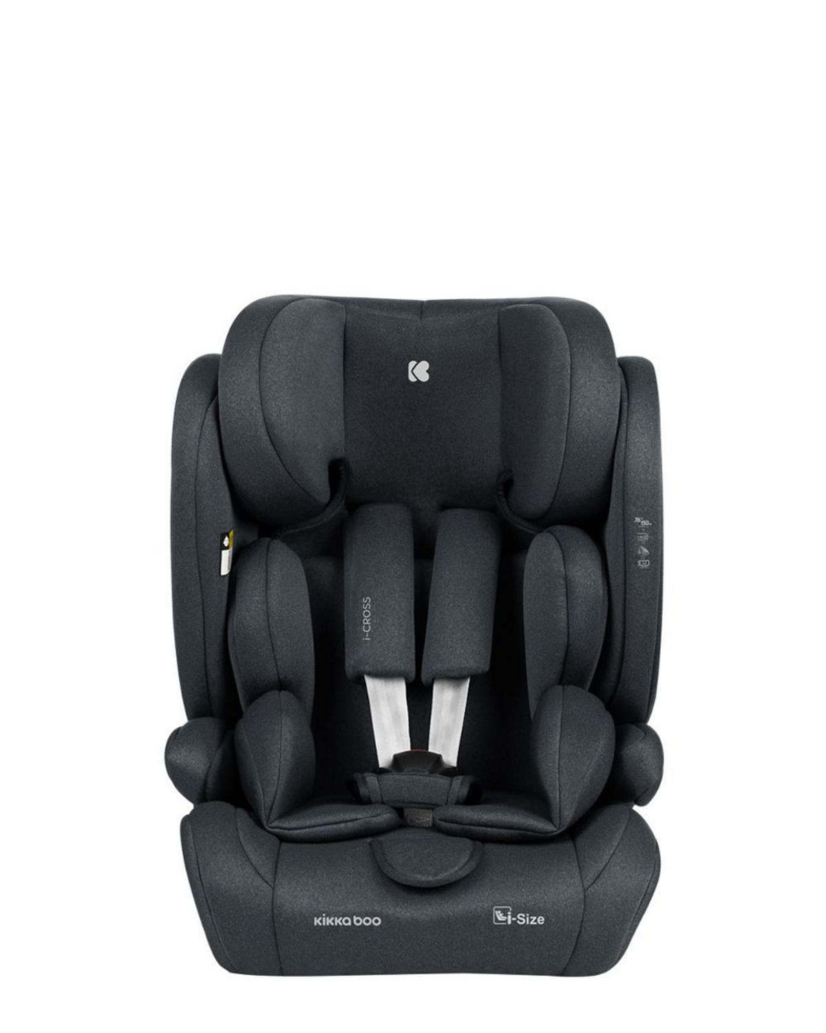 KINDERSITZ i-Cross i-Size dunkelgrau (76-150cm) Isofix Top Tether Kopfstütze Gurt - Dunkelgrau, Kunststoff (40/56/49cm) - Kikka boo