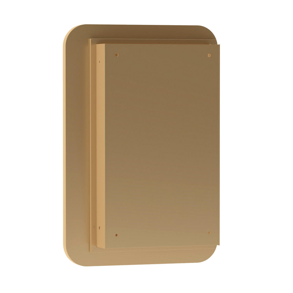 SPIEGELSCHRANK Gold mit verstellbaren Einlegeböden und Metallrahmen 51/76/12 cm - Goldfarben, Metall (76/12/51cm) - PANGIVO