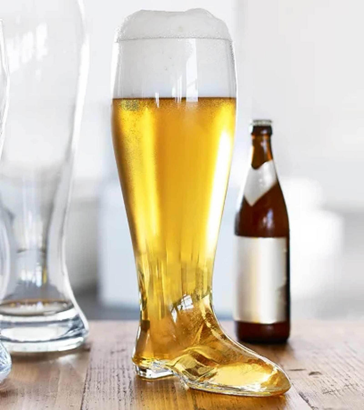 RIESEN-BIERSTIEFEL XXL transparent 2,0 Liter - Transparent, Glas (2L) - Rastal