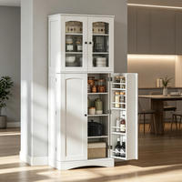 GESCHIRRSCHRANK Weiß 60/40/162 - Weiß, Holzwerkstoff (60/162/40cm)