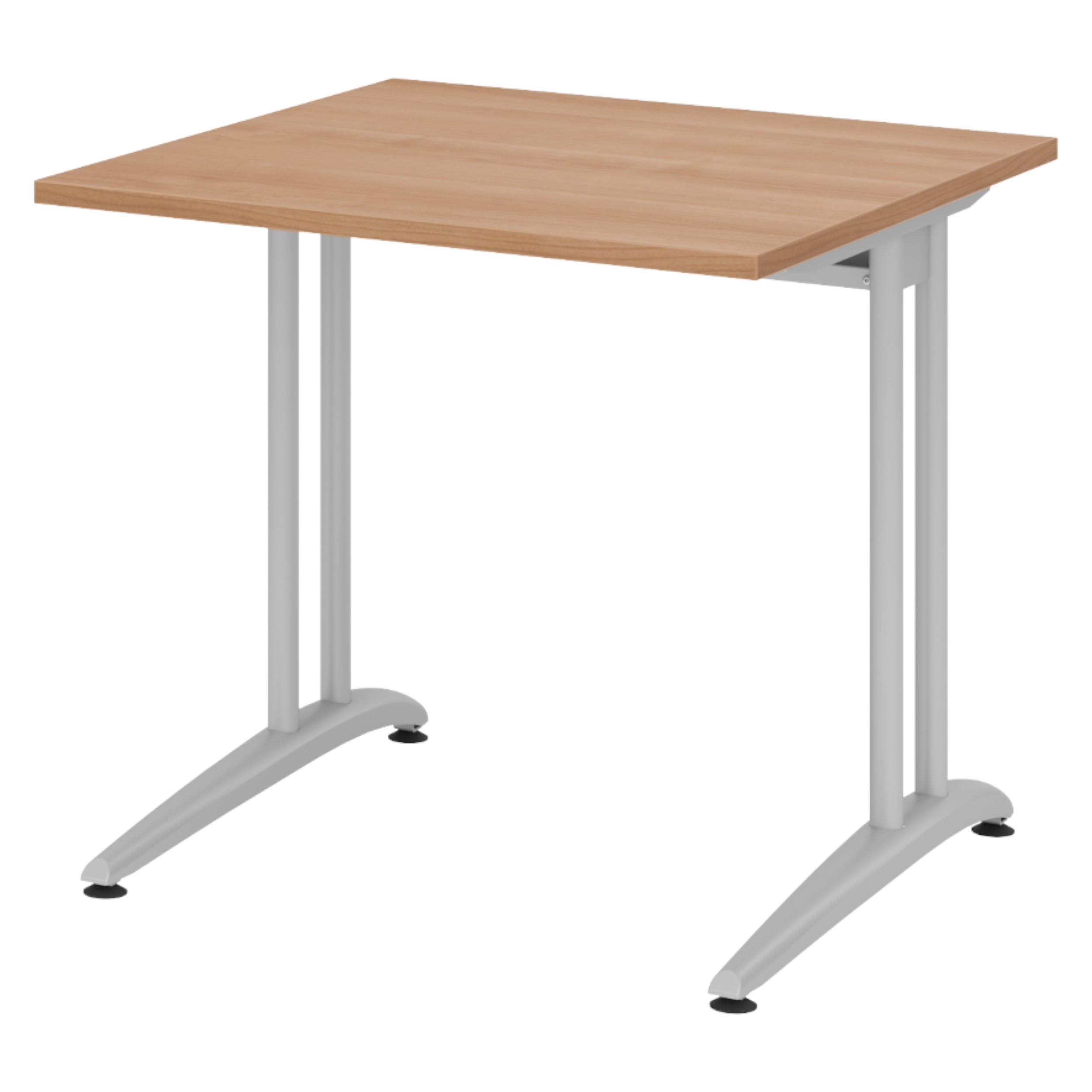 SCHREIBTISCH Serie-B 80/80/72 cm in Nussbaumfarben - Nussbaumfarben, Holzwerkstoff (80/80/72cm) - bümö