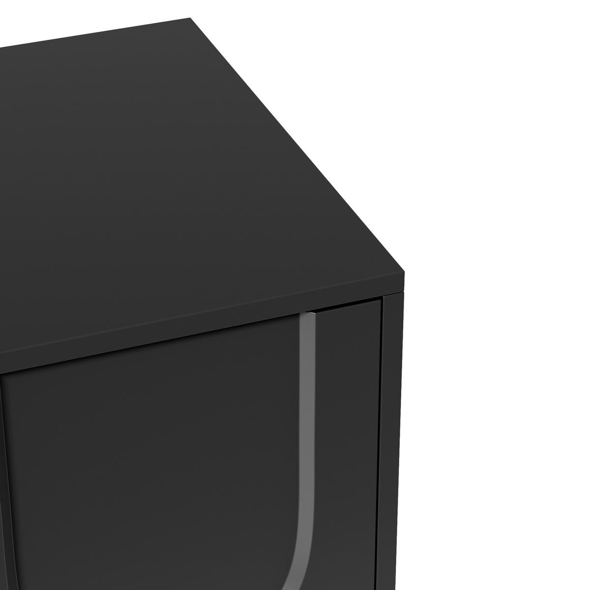 TV-SCHRANK in Schwarz mit Holzbeinen 180/40/42 cm - Schwarz, Holzwerkstoff (180/42/40cm) - Redom