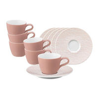 ESPRESSOTASSEN MIT UNTERTASSEN Life Fashion Posh Rose 90 ml 6er Set - Rosa, Keramik (13.6/6.7/13.6cm) - Seltmann Weiden