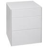KOMMODE Elfi 52x42x63 Hochglanz Kreidegrau/Glas Kreidegrau - Hellgrau, Holzwerkstoff (52/63/42cm) - 58aufmkessel