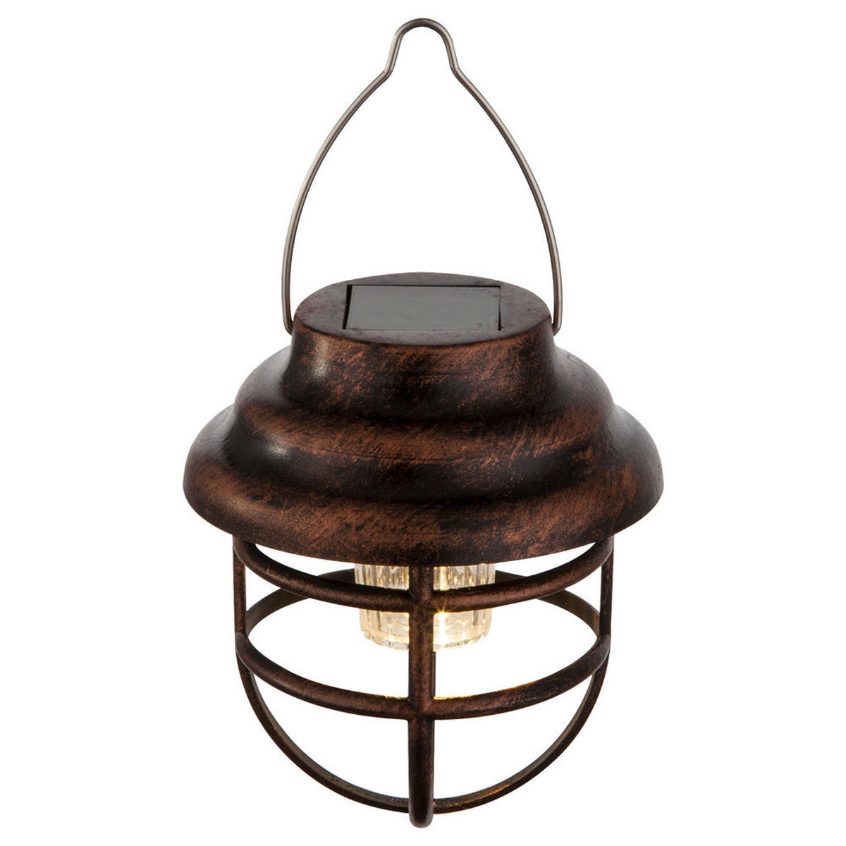 LED AUSSENLEUCHTE Rostoptik Braun 4er Set - Braun, Metall (8/8/14cm)