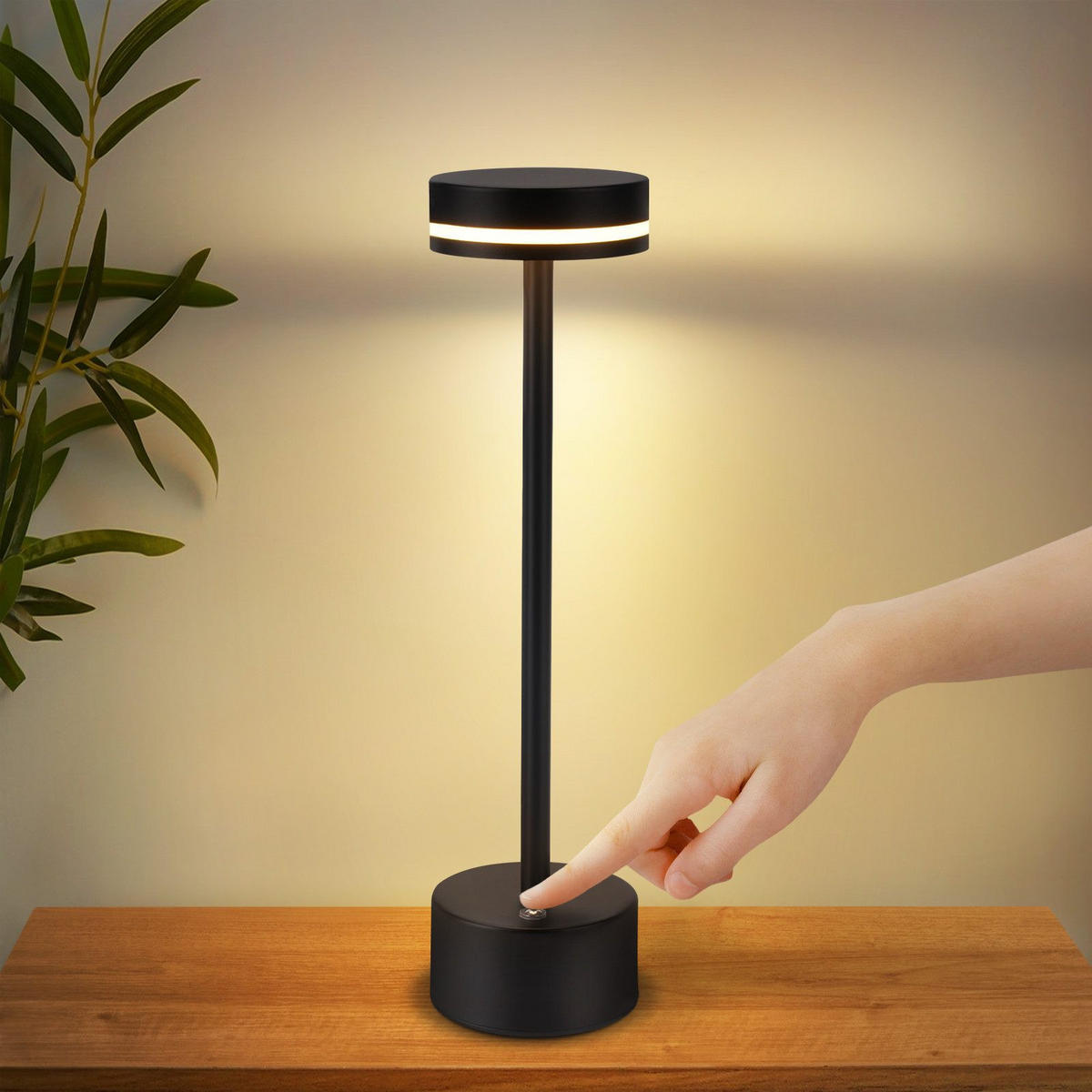 STOLNÍ lampa Aberils LED 8/8/31,5 cm - černá, kov (8/8/31.5cm) - Nettlife