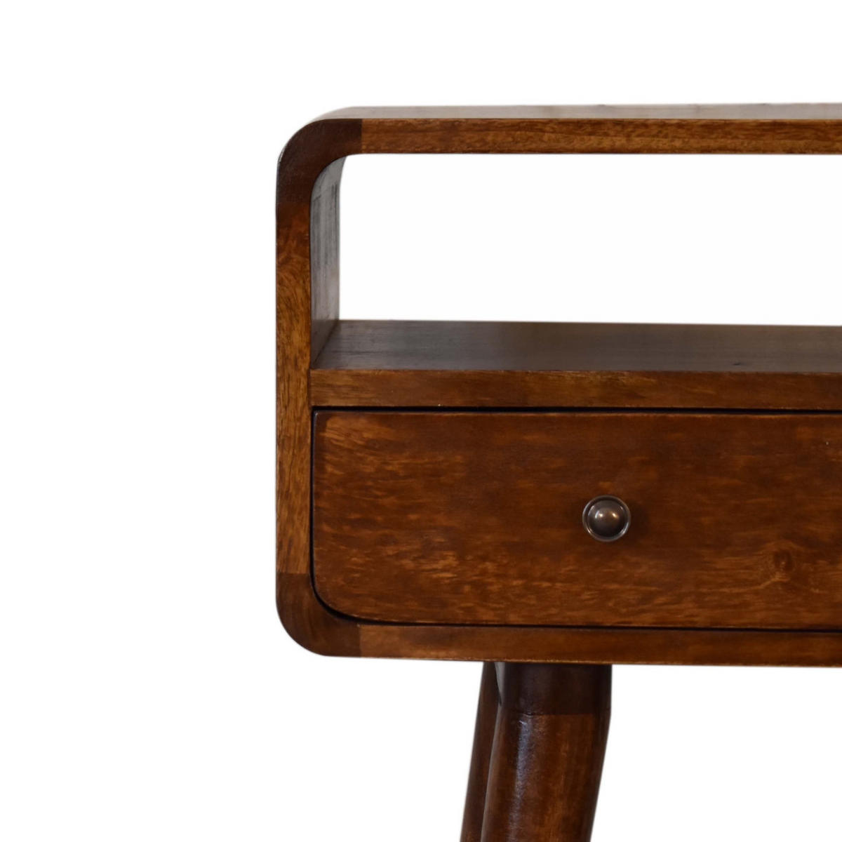 KONSOLENTISCH mit Kastanien-Finish - Messingfarben/Braun, Holz/Metall (30/60/90cm) - Artisan Furniture