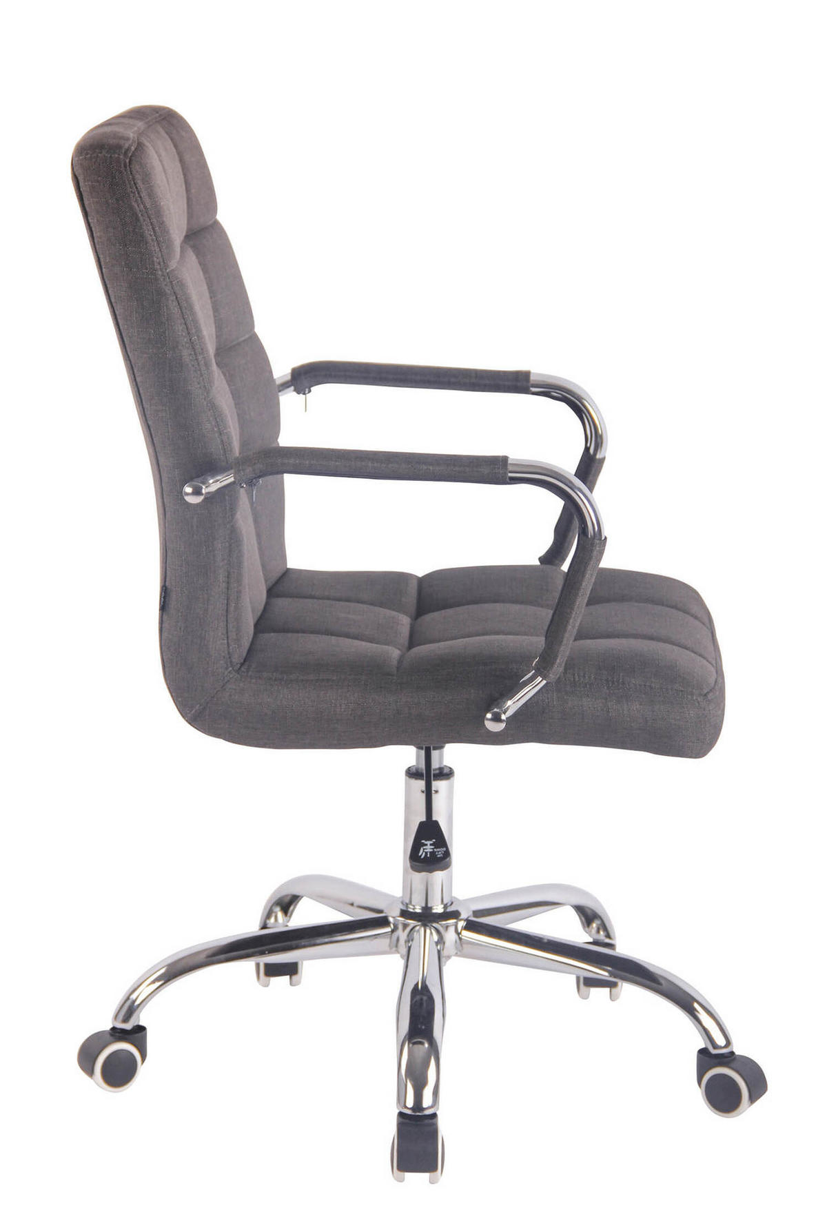 BÜROSTUHL Deal, Stoff Dunkelgrau - Dunkelgrau, Textil/Metall (56/104/62cm) - TPFLiving