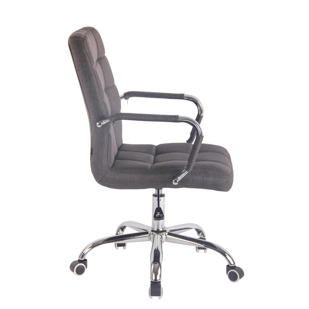 Thumbnail - TPFLiving Bürostuhl, Dunkelgrau, Textil, 56x104x62 cm, Arbeitszimmer, Bürostühle, Drehstühle