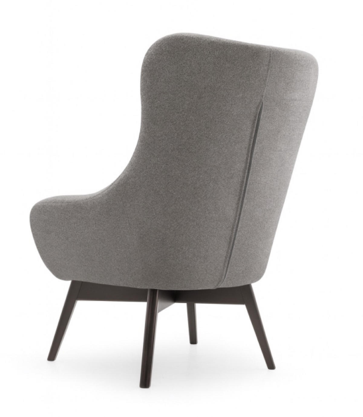 SESSEL Hellgrau LISA CARO Auf Holzbeinen - Grau, Textil (88/108/88cm) - Sepro Meble