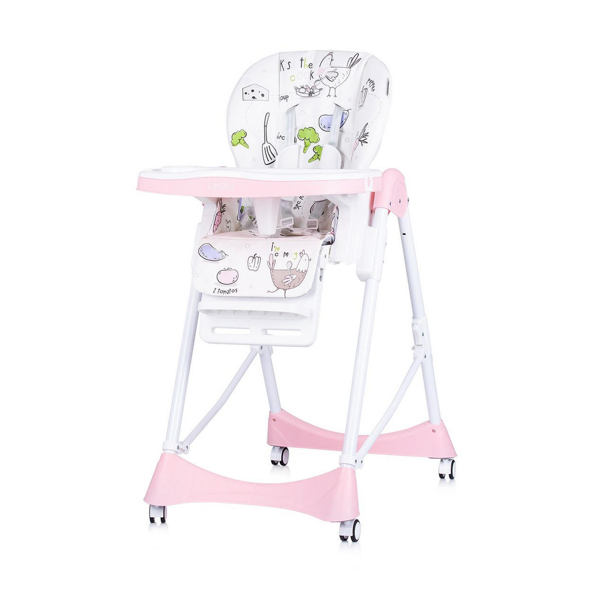 HOCHSTUHL Bambino rosa Fußstütze verstellbar klappbar - Rosa, Kunststoff (50/110/80cm) - Chipolino