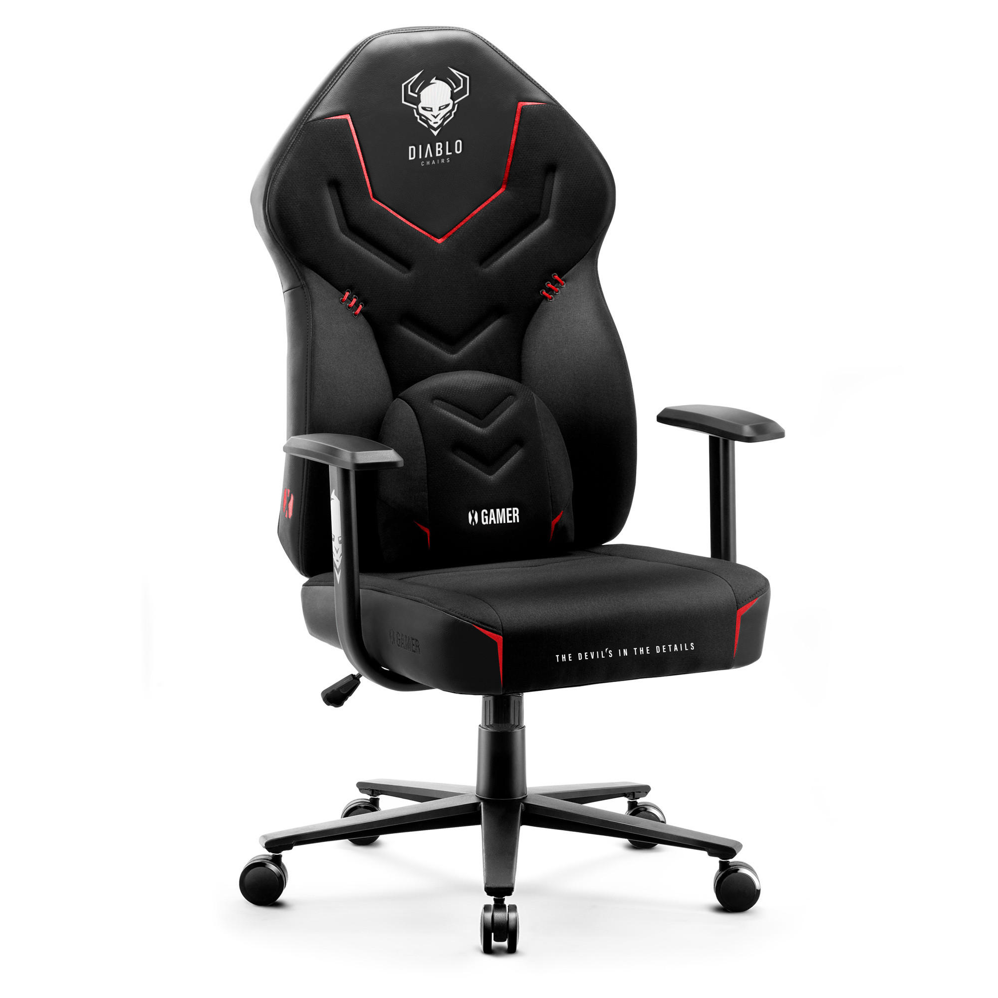 GAMINGSTUHL X-GAMER - Schwarz, Metall (68/118/56cm) - Diablo Chairs
