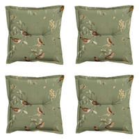 SITZKISSEN Aria - Grün - 50/50/7 cm - 4er-Set - Grün, Textil (50/7/50cm) - Madison