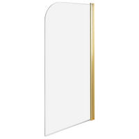 NÁSTAVEC NA VANU 140/70 cm Zlatý Lapan - průhledná, sklo (70/140cm) - Beliani