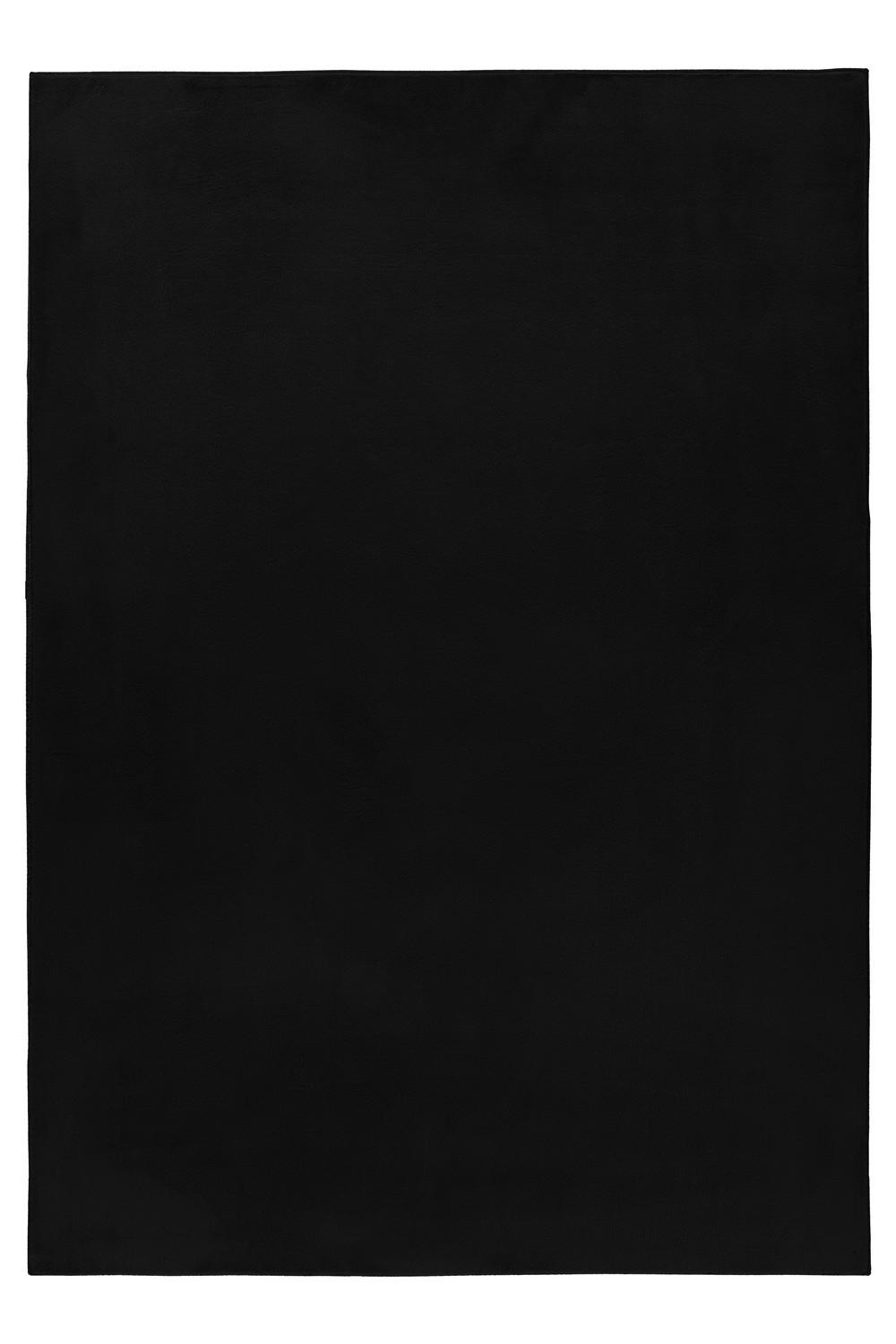 TEPPICH Schlafzimmer Unifarben Elegant Waschbar Esszimmer Schwarz 200x290 cm – NECKAR - Schwarz, Textil (200/290cm) - KADIMA DESIGN