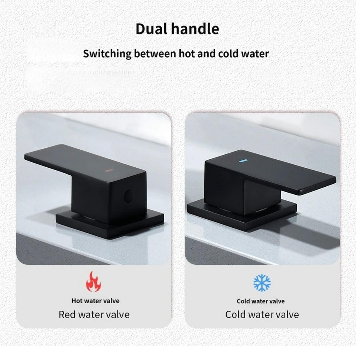 WARM- und Kaltwasserarmatur – Schwarz – Vollkupfer-Konstruktion - Schwarz, Metall (35/8.5/28cm)