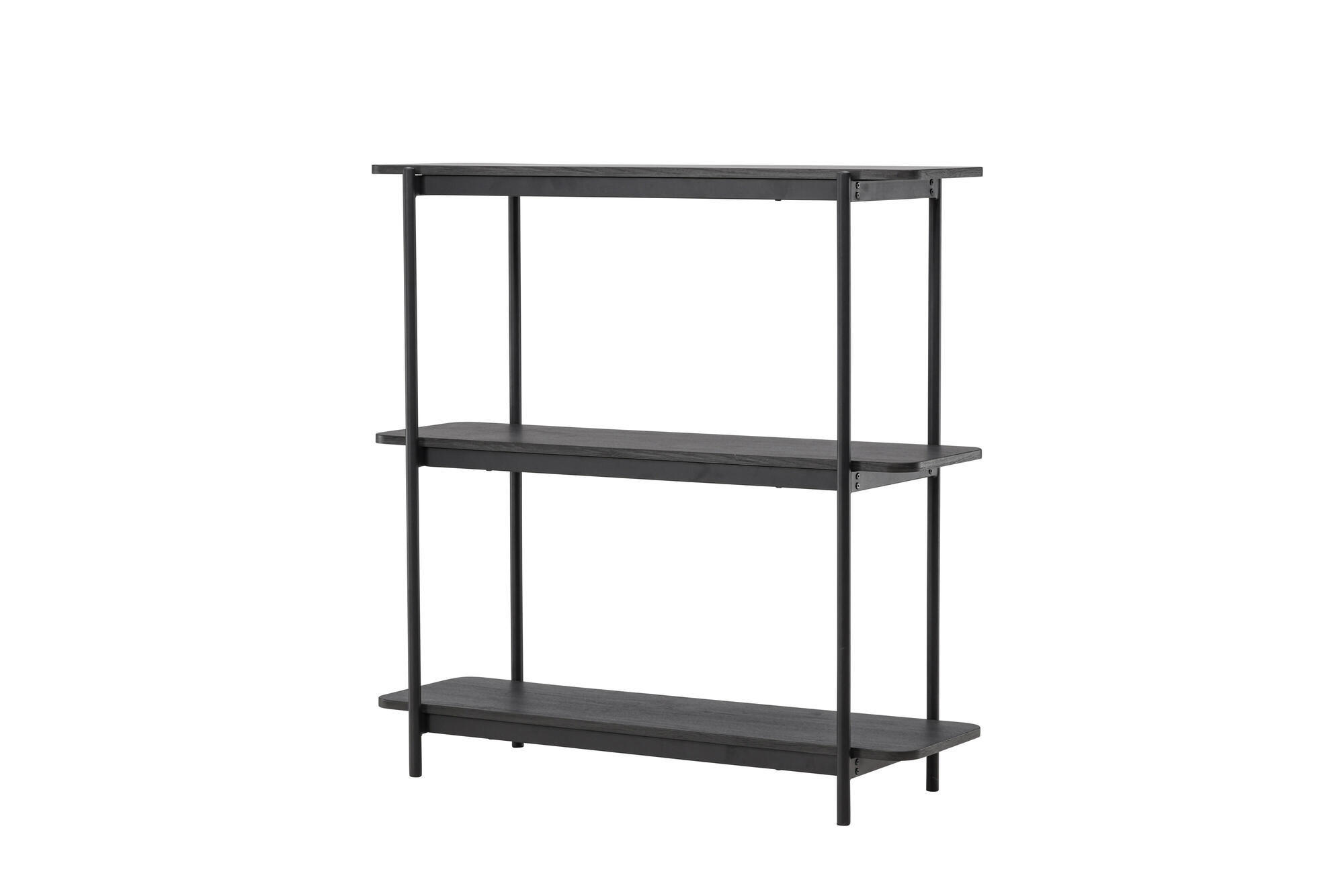 STANDREGAL HEIM Schwarz 120x40x120 cm - Schwarz, Holzwerkstoff (120/120/40cm) - FURNLUX