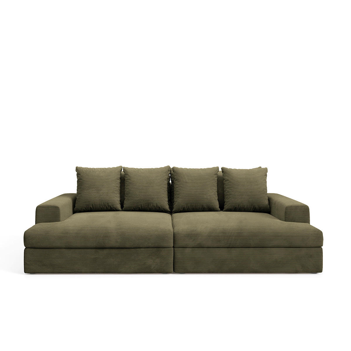SOFA Paola 3 Sitzplätze Grün - Grün, Holz (272/86/167cm) - Petits-meubles
