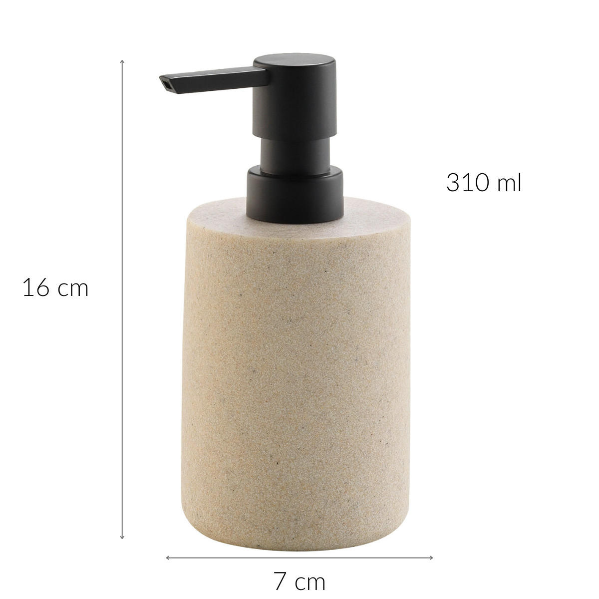 SEIFENSPENDER Sand 310 ml - Beige, Kunststoff (7/16/7cm) - Douceur d´intérieur