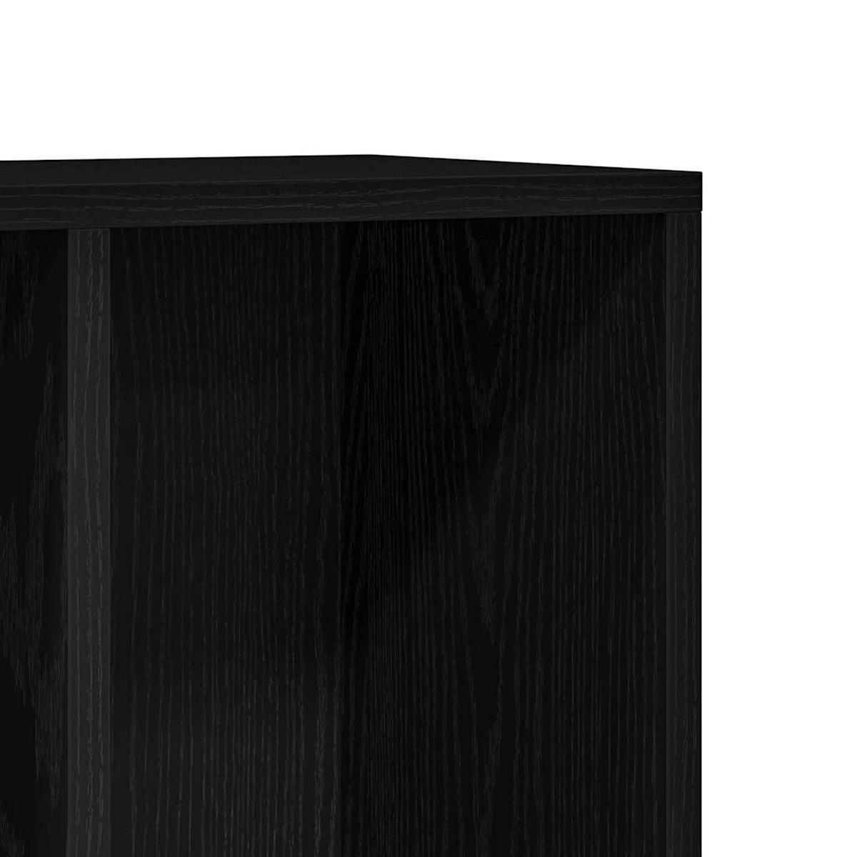 BÜCHERREGAL Schwarz Eichen-Optik 50/25/80 Cm Holzwerkstoff - Schwarz, Holzwerkstoff (25/80/50cm) - vidaXL