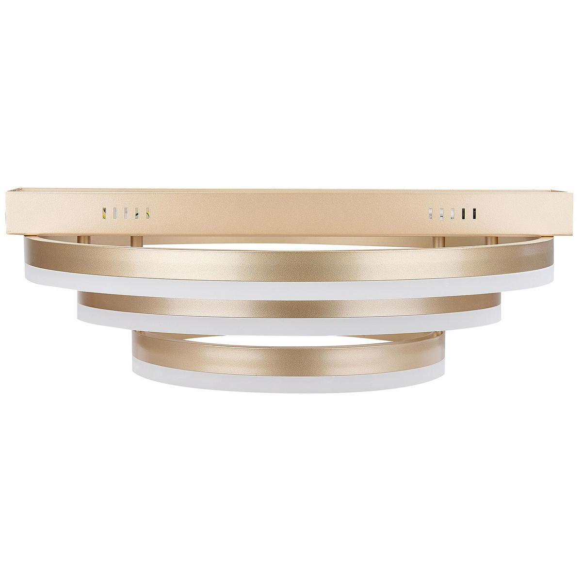 DECKENLEUCHTE Nore 52/52/20 cm - Goldfarben, Kunststoff (52/50/20cm) - Beliani