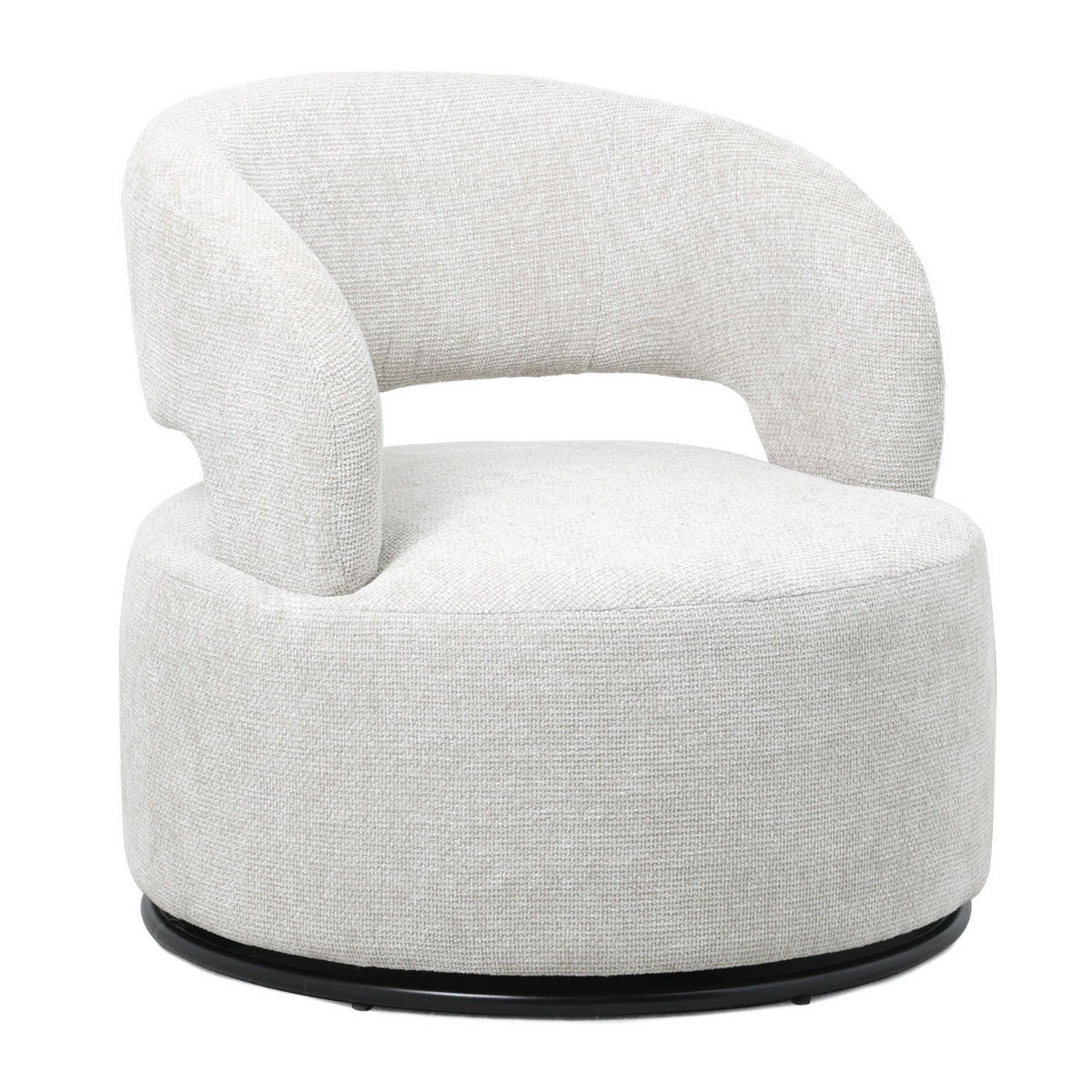 SESSEL drehbar aus Stoff, beige - Beige, Textil (79/77/79cm) - Giga Meubel