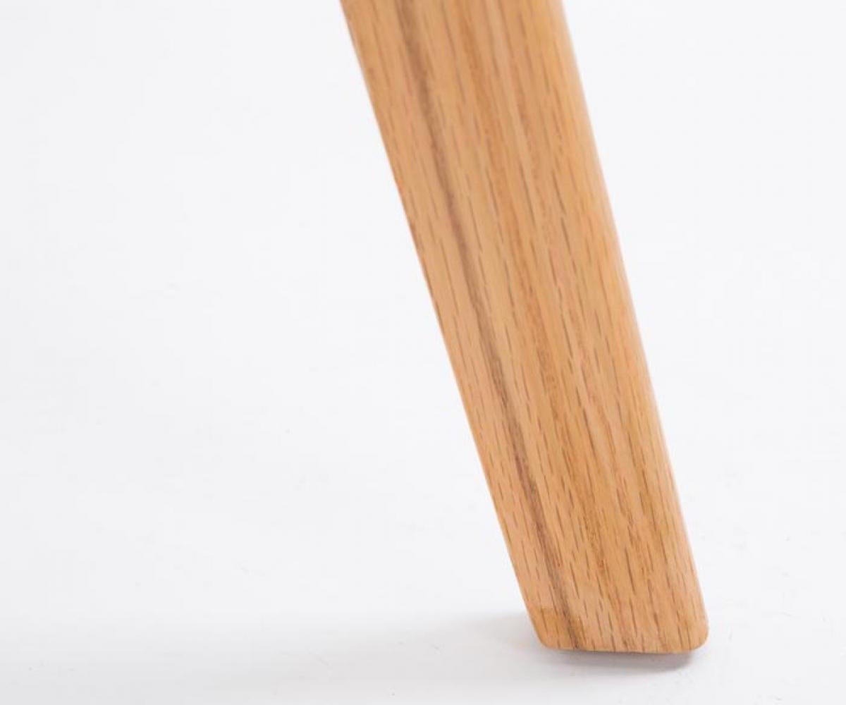 BARHOCKER 2er Set Kunststoff orange - Eukalyptusholzfarben/Orange, Holz/Kunststoff (48/112/56cm) - CLP