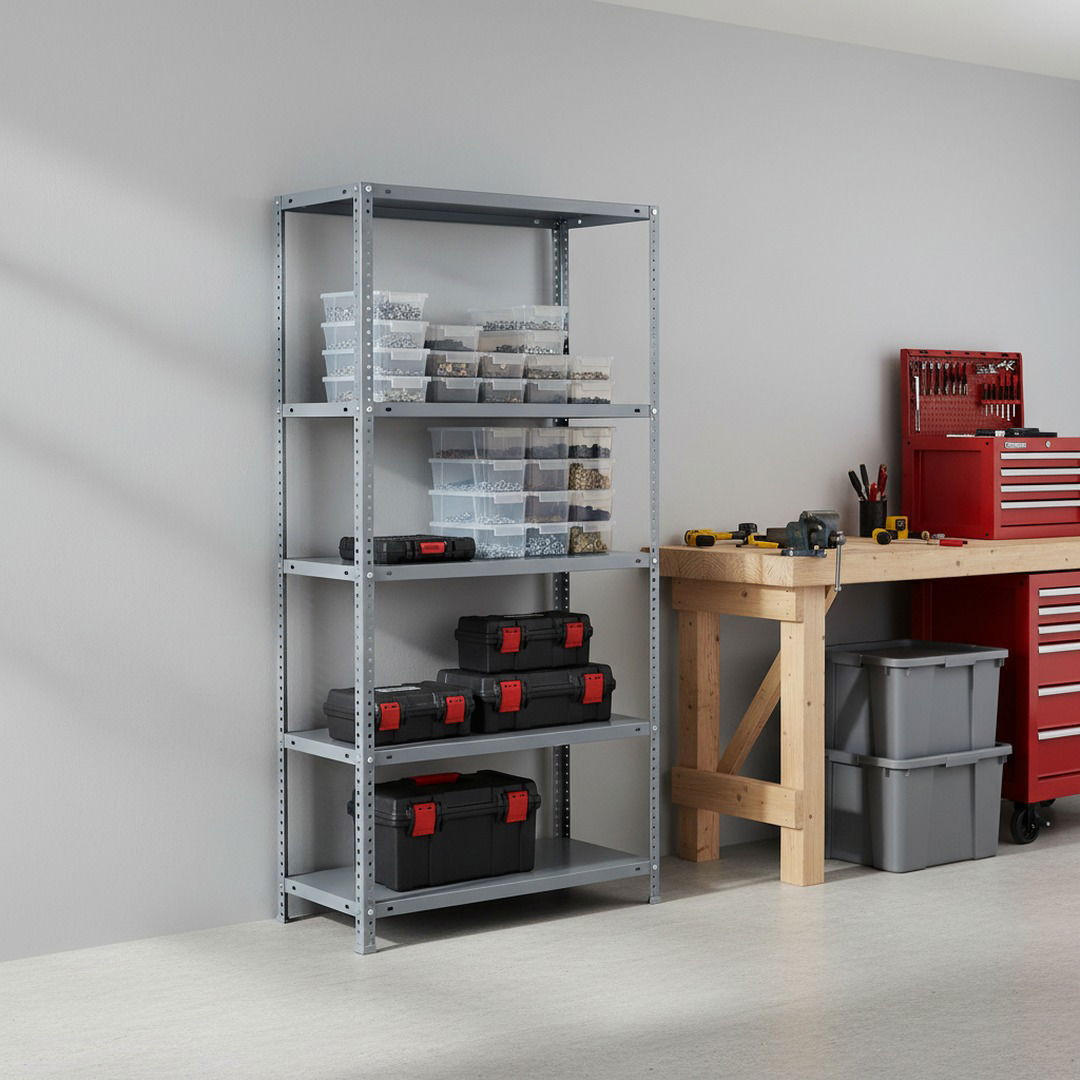 Proregal Schraubregal Grau 90x180x30 cm