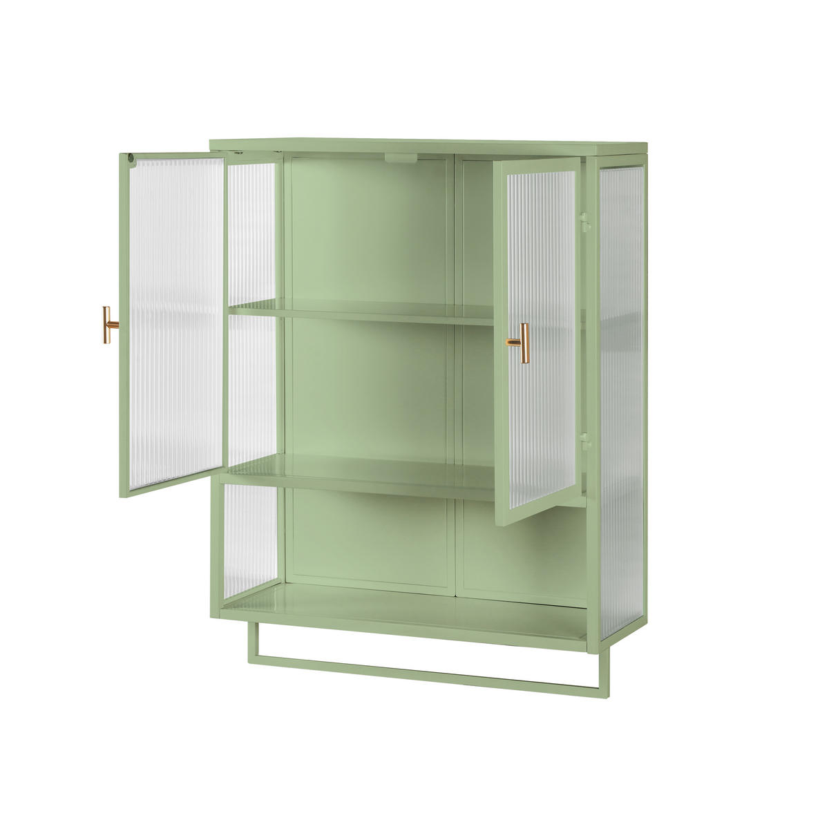KÜCHENOBERSCHRANK 60/23/78 cm mit Glasfront in Grün und 2 Türen - Grün, Glas (60/78/23cm) - BEAOK