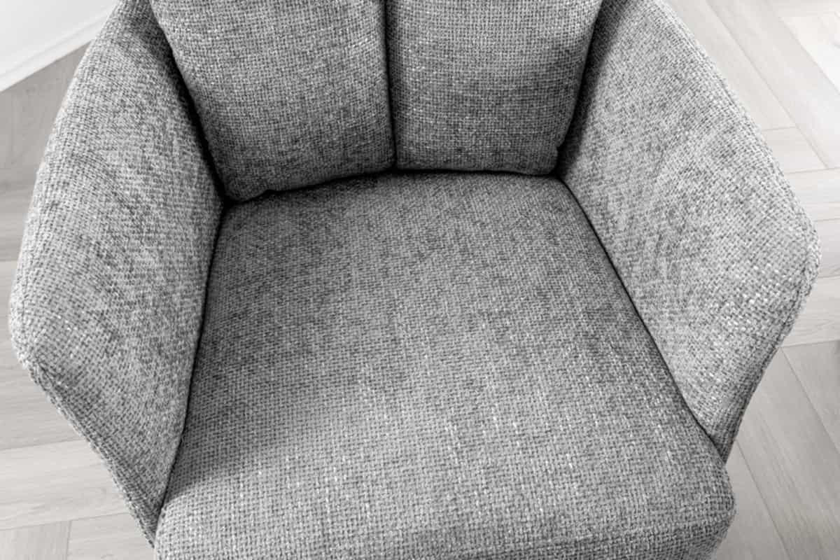 STUHL BIG GEORGE Strukturstoff Grau 95 cm - Schwarz/Grau, Textil/Metall (59/93/68cm) - riess-ambiente