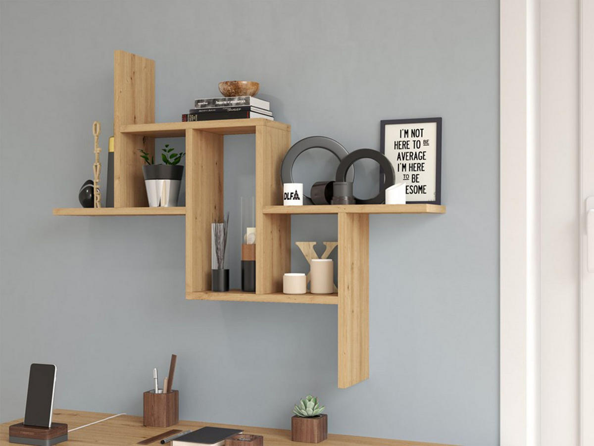 WANDREGAL Fiesta Artisan Eiche 90 cm - Eichefarben, Holzwerkstoff (90/73.5/15cm) - Selsey